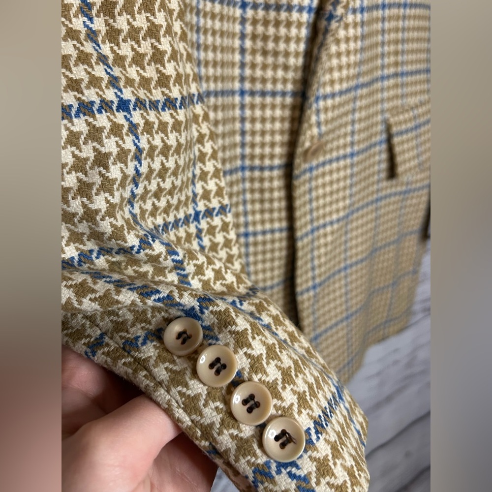 SOLD🍓VINTAGE - Houndstooth Overcoat Blazer - Picture 2 of 10